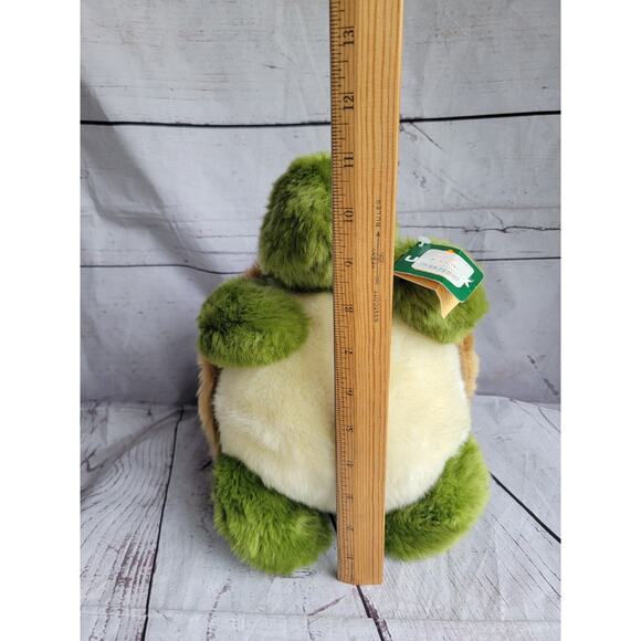 Unipak Plush Turtle Green Brown Stuffed Animal Lovely 11in W/paper Tags - Picture 8 of 8